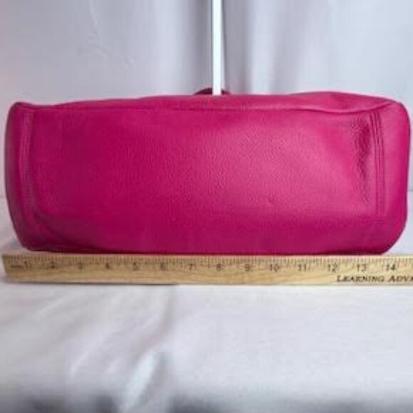Coach AUTHENTICATED Madison Pebbled Leather Satchel Tote Bag โ Hot Pink - Picture 13 of 14